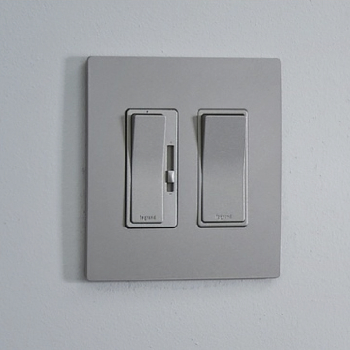 metallic radiant Collection light switch and dimmer