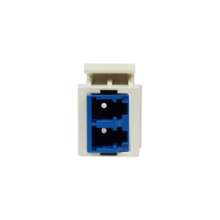 1-LC (2 fibers) fiber Keystone module, Blue adapter, Fog White Housing