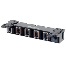 HDJ Series 6 MPO Fiber Adapter Panel,  Aligned Key - Slate/Gray