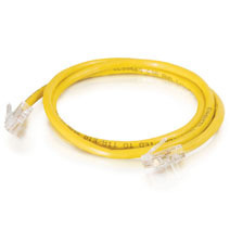Q-Series Patch Cords, CAT6, Non-Booted, Yellow, 1 FT