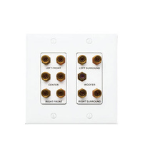 5.1 Home Theater Outlet Strap with Wall Plate, White
