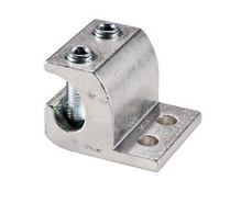 Two Hole Ground Lug, Bolt hole size: 1/4 in, O.C. spacing 5/8 in