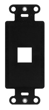 1-Port Decorator Outlet Strap, Black