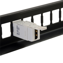 High Density Jack (HDJ) HDMI Coupler, Fog White