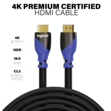 4K Premium Certified HDMI Cable, 1m