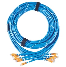 SNAP PRE-TERM, CAT6A, 6 CABLE PLENUM, 130', BLUE, SPIRAL WRAP ASSEMBLY, NO STAGGER
