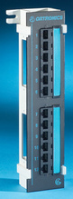 Clarity 6 12-port Category 6 mini patch panel on 89 D bracket - 10 in x 2.3 in