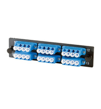 Q-Series OFP Adapter Panel, 6-LC Quad , 24 fiber, single-mode Blue adapters, OS2