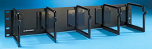 Cable Management Panel - five horizontal plastic distribution rings 3.95 H x 4.8 in D - 2 rack units - 3.5 in - black