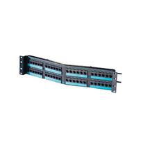 Clarity 6 angled 48-port Category 6 patch panel - six-port modules - 19 in x 3.5 in