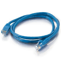 Q-Series Patch Cords, CAT5E, Booted, Blue, 10 FT