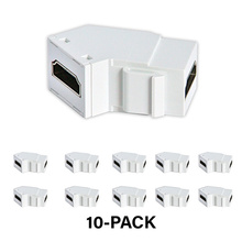 4K HDMI Coupler Keystone Insert, White, 10-Pack