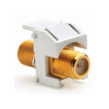 Recessed Gold F-Connector, White