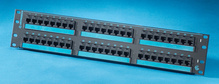 Clarity6 48-port Category 6 patch panel - eight-port modules - 19 in x 3.5 in