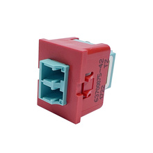 TracJack Module, 1-LC Duplex, OM3/4, Aqua adapter, Red Housing