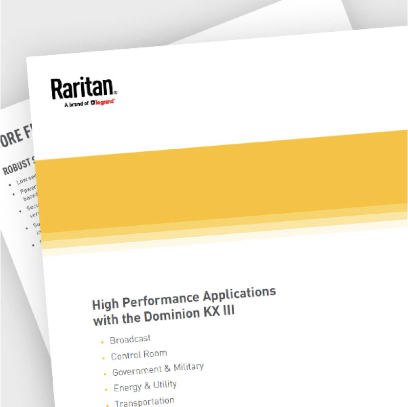 High Performance Applications with the Dominion KX III White Paper - Desktop
