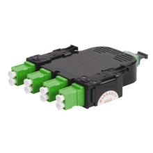 8-Fiber OS2 HDCA Cassette - 8 LC Angled Duplex adapters to 1 MPO F - Tier 2 - Universal Polarity - Green