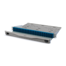Infinium 384 - Ultra-High Density 1U MDC Rack Mount Fiber Panel (384 Fiber) – Blue MDC Adapters